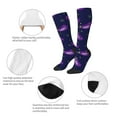 thumbnail image 6 of Easygdp Eggplant Soccer Socks Sport Knee High Socks Calf Compression Athletic Socks for Men and Women, 6 of 9