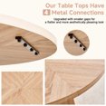 thumbnail image 4 of 47" Round Dining Table for 4 People, Modern Farmhouse Wooden Kitchen Table for Dining Room, Natural, 4 of 8