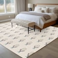 thumbnail image 4 of Bohemia Area Rugs 8'x10', Washable Small Throw Rugs for Living Room Patio, Modern Boho Floral Plants Minimalist Abstract Beige Indoor Outdoor Rug Non-Slip Low Pile Carpet Runner Reversible Floor Mats, 4 of 8