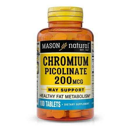 Mason Natural Chromium Picolinate 100 Tablets - Healthy Fat Metabolism