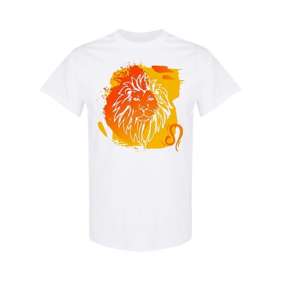 Leo Zodiac Sign Graphic T-Shirt Men -Image by Shutterstock, Male Small