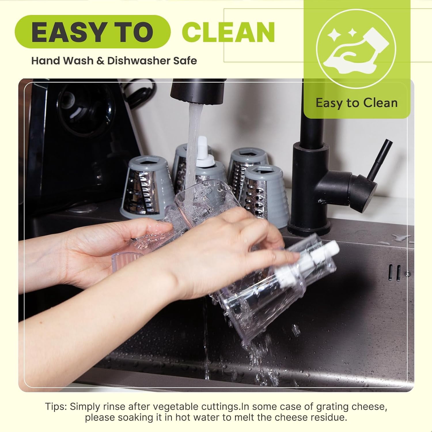 5-in-1 Electric Cheese Grater Automatic Shredder for Block Cheese & Vegetables
