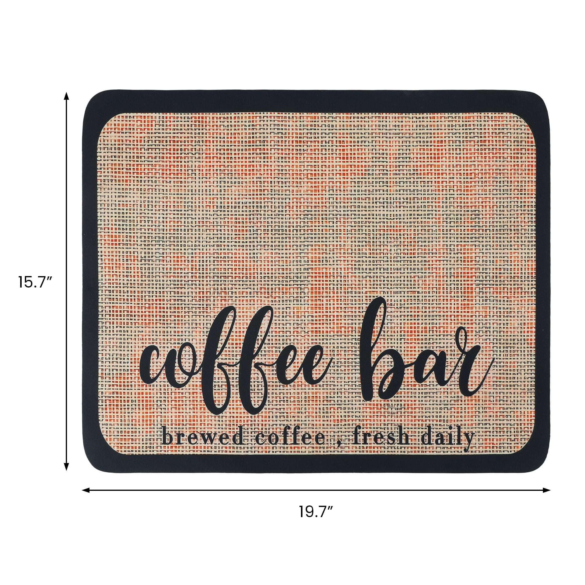 Unique Bargains Diatomaceous Coffee Bar Mat Quick Dry Dish Drying Mats Khaki 19.7*15.7 in