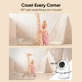 thumbnail image 4 of BONOCH 5.5" 1080P Video Baby Monitor with 2 Cameras, Wireless, Motion Sensor, and Local Storage, White, 4 of 10