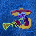 thumbnail image 2 of Glowneon Skeleton Play Saxophone Neon Print Sign, Skeleton Mexico Led, 2 of 4