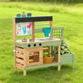 thumbnail image 3 of Mud Kitchen With Planter Box and Trellis, Working Faucet, Stove Burners, Rotary Knobs, 3 of 8