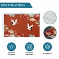 thumbnail image 6 of Red Crane Placemats Set of 4, Vintage Red Teal Spring Floral Botanical Placemats for Dining Table, Place Mats for Kitchen Tabletop, Waterproof Wipeable Dining Table Mats Set, 6 of 9