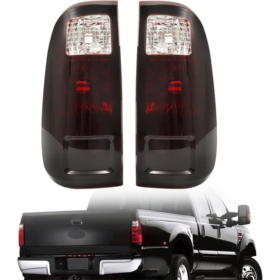 LABLT Driver and Passenger Side Tail Light Assembly Smoked Black for F250 2008-2016 BC3Z13404A BC3Z13405A