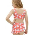 thumbnail image 7 of Bullpiano Kids Girl's Three Pieces Swimsuits Cute Heart Printed Swimwear Bikini Set Carton Bathing Suit with Cover up Beach Skirt 7-11T, 7 of 7