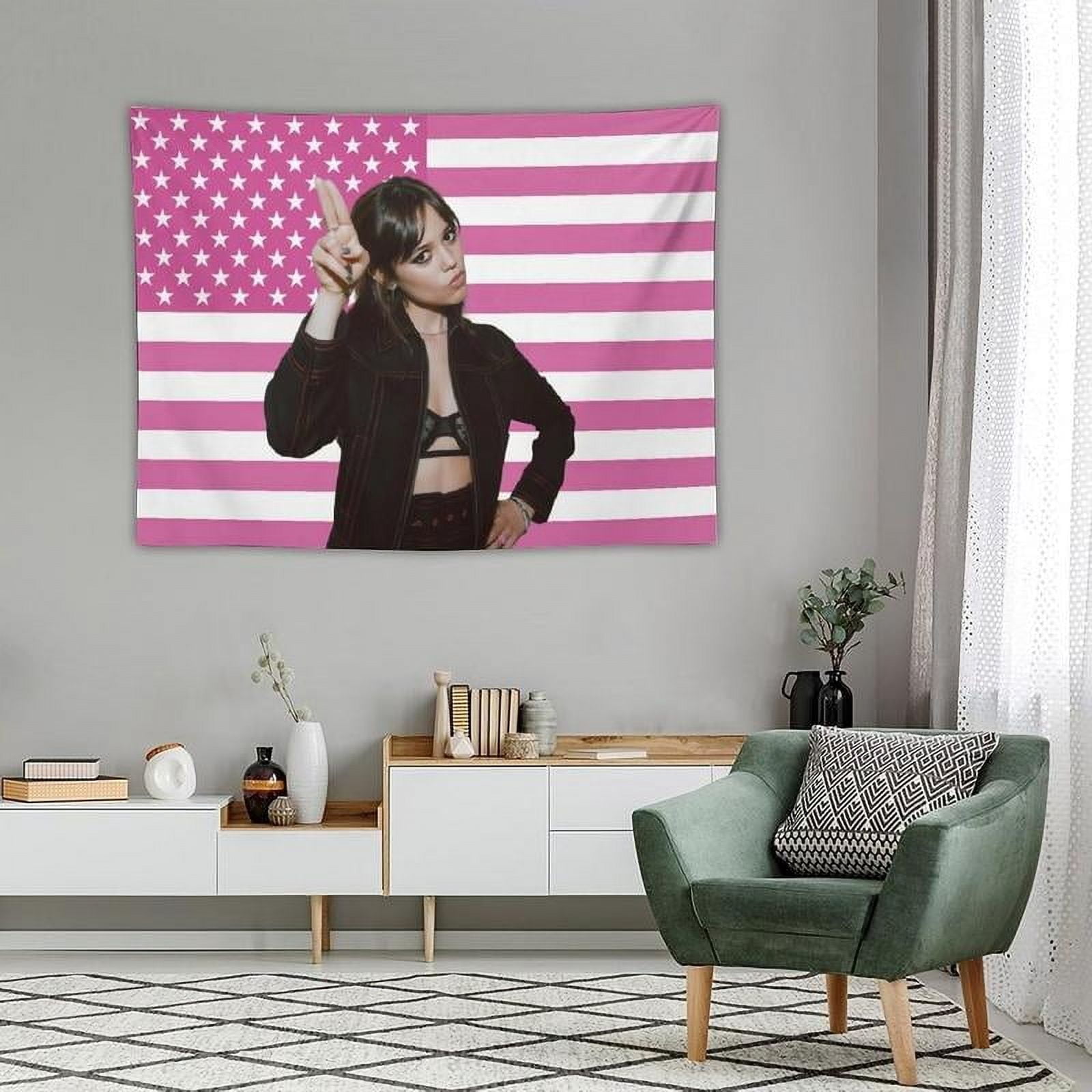TODAYFUL インテリア Ortega Tapestry 雑貨 Jenna Poster Tapestry Funny Ortega Flag Living Room Bedroom