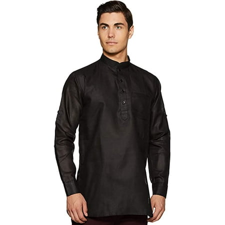 

Royal Kurta Men s Cotton Kurta Shirt (42 Black)