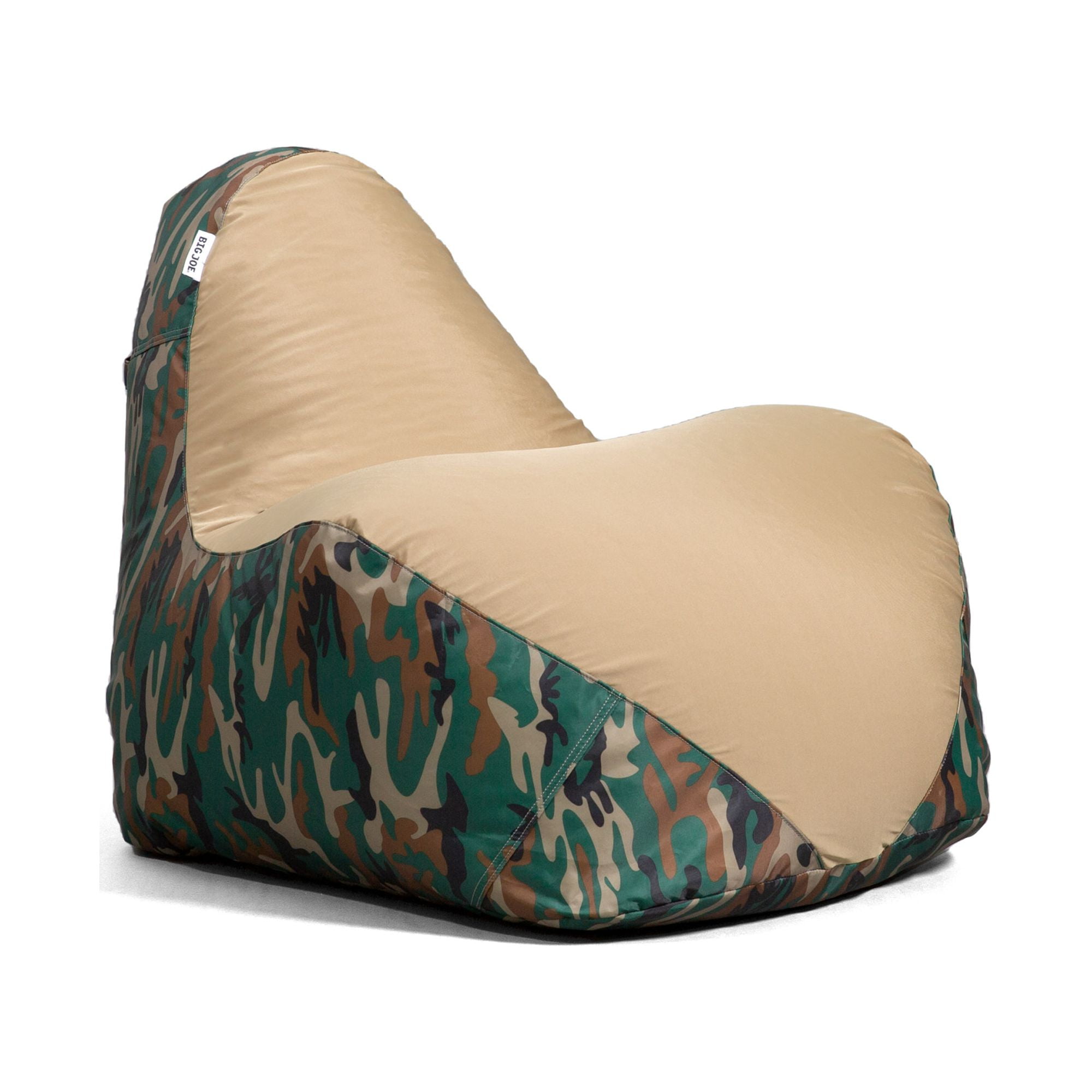 Big Joe Warp Bean Bag Chair, Green Woodland Camo Smartmax, Durable Polyester Nylon Blend, 3 feet