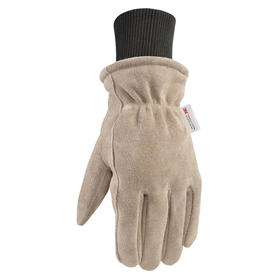 Men's HydraHyde Insulated Split Leather Winter Work Gloves, Extra Large (Wells Lamont 1196XL)