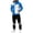 Blue, variant on Lyrehush Casual Outfits for Men Color Block Pullover Hooded Sweatshirt with Jogger Pants Tracksuits