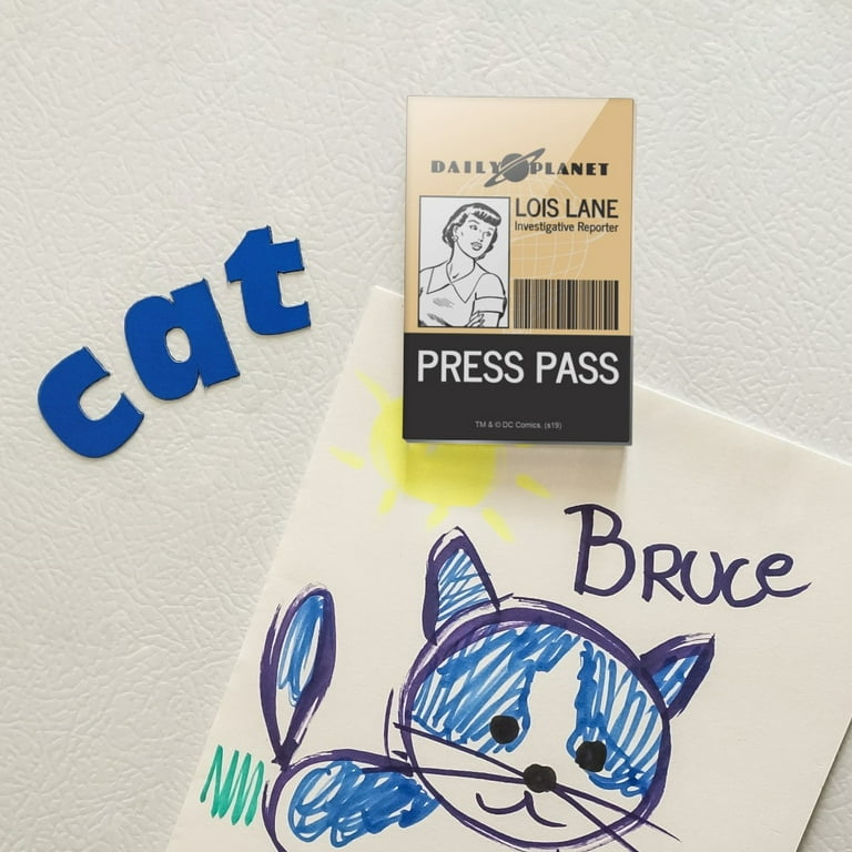 superman-lois-lane-press-pass-rectangle-acrylic-fridge-refrigerator-magnet-walmart-com