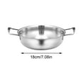 thumbnail image 3 of Stainless Steel Instant Noodle Pot for Single Person - Small Hotpot with Golden Double Ear, Flat Bottom for Gas Stoves, Versatile for Soups, 3 of 5