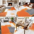thumbnail image 5 of 6'x9' Area Rugs, Burnt Orange Gray Indoor Outdoor Area Rug for Living Room Bedroom, Geometric Oil Painting Abstract Modern Washable Bathroom Rugs Kitchen Floor Carpet Mats Home Decor Aesthetic, 5 of 8