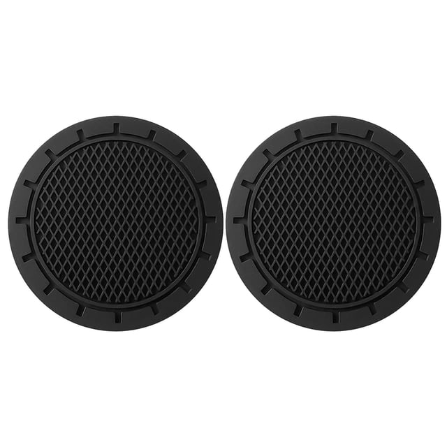 WIFKLSIIPG Car Cup Holder Cup Mat, 2 Pack 2.75 Inch Diameter Non- Universal Insert Cup Mat(Black)