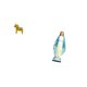 thumbnail image 5 of Elegante escultura de caballo y María de Dalecarlia, adorno sueco coleccionable para estanterías y decoración religiosa., 5 of 8