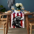 thumbnail image 2 of American Flag Table Runner - 70 Inch Long, Kitchen Dining Table Runner Dresser Scarves, Independent Day Bird Patriotic Vintage Farmhouse Decor for Coffee Tables Wedding Party Banquet, 2 of 8