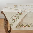thumbnail image 4 of Saro Lifestyle Embroidered Pinecone And Holly Christmas Tablecloth, 4 of 4