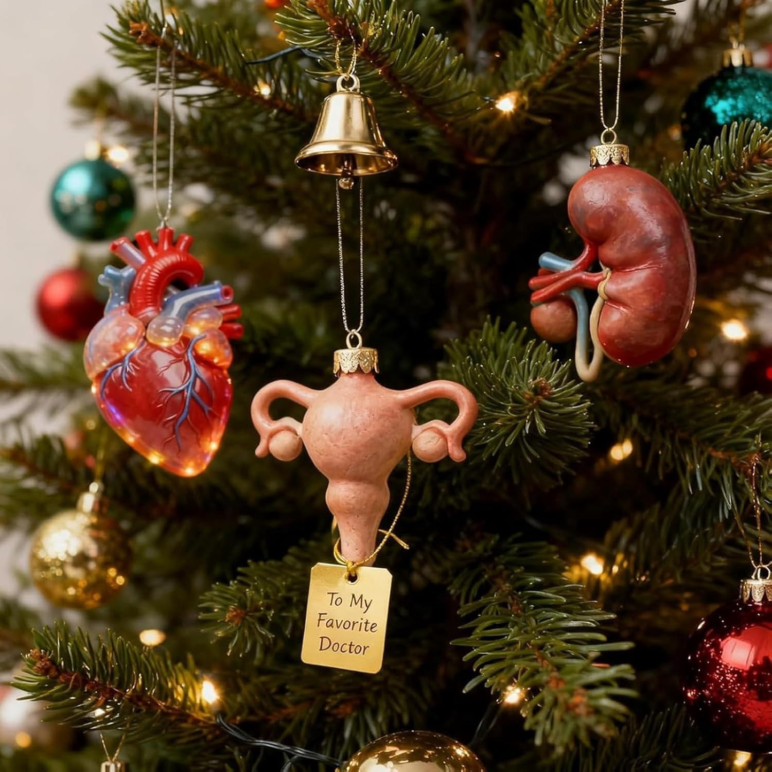 2025 Anatomy Advent Calendar, 24 Days Christmas Countdown Calendar, 24 Mini Acrylic Human Body Models Christmas Countdown Set, Fun Gift for Students, Science Fans and Holiday Home Decor(3pcs)