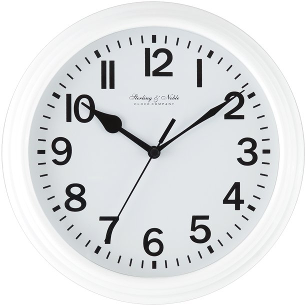 Mainstays 8.78" Basic Clock White