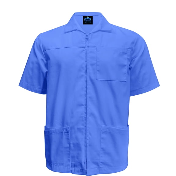 MAZEL UNIFORMS MENS ZIP UP WORK SHIRT