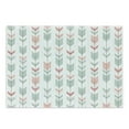 thumbnail image 1 of Geometric Cutting Board, Abstract Design with Chevron Triangles and Stripes Dots Modern Image, Decorative Tempered Glass Cutting and Serving Board, Large Size, Pale Blue and Pink, by Ambesonne, 1 of 1