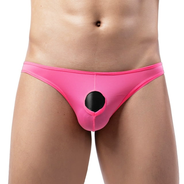 Pyjamas pour Hommes Adulte Grand String sous-Vêtements Mode Sexy Taille Basse Triangle Polyester Vêtements (Rose, m)