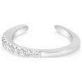 thumbnail image 2 of Single 14k Solid White Gold And Genuine Natural Diamond Ear Cuff No Piercing Required, 2 of 4