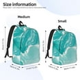 thumbnail image 2 of Honeii Teal Turquoise 1 Print Canvas Backpack for School & Outdoor,Laptop Excursion Backpack,Notebook School Bookbag For Men Women,for Work, Travel, and Everyday Use-Small, 2 of 5