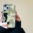 thumbnail image 3 of Wavy Pattern Painted Case For iPhone 14 Funda Makeup Mirror Cases For iPhone 15 11 14 12 13 Pro Max X XR XS Max Shockproof Cover UC28 For iPhone 11Pro Max, 3 of 6