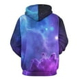 thumbnail image 3 of Galaxy Nebula Dream(2)-2 Men's Women Vintage 3D Hooded Sweatshirt - All-Season Loose Fit Streetwear, 3 of 6