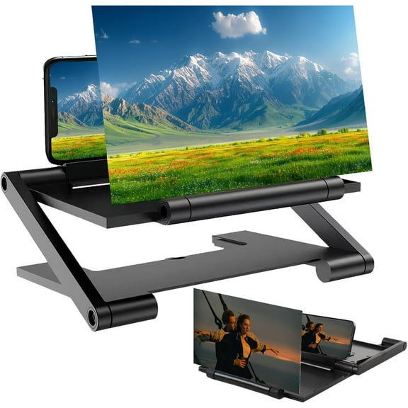 Screen Magnifier Version,  HD Mobile Phone Magnifier Projector Screen, 7 inch Portable Foldable Phone Screen Amplifier Screen Enlarger for Movies Videos (1 PCS)