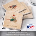 thumbnail image 2 of Thirstystone Fly Fishing Lures 4-Pack Assorted Tumbled Tile Stone Coasters, 2 of 7