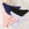 thumbnail image 6 of Lunuaoe Women's Low Waist Cheeky Panties, Skin-Friendly Cotton Crotch Underwear, Breathable Solid Color Briefs, 6 of 8