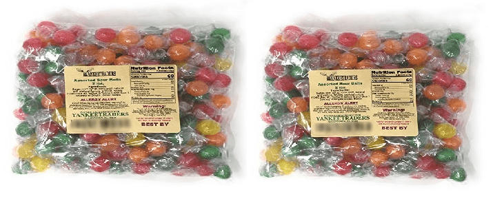 YANKEETRADERS Assorted Sour Fruit Balls - 4 lbs