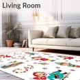 thumbnail image 2 of ODIKA 2'x3' Machine Washable Non-Slip Area Rug, Whimsical North Pole Bathroom High Traffic Rug with Pad, Red, 734600, 2 of 8