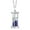 Blue Sapphire, variant on 925 Sterling Silver Hourglass Pendant Necklace for Women Filled with Diamond and Gemstone Dust with 18 inch Silver Chain