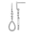 thumbnail image 3 of 14K White Gold Diamond Teardrop Earrings (0.218Ct), 3 of 4