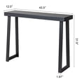 thumbnail image 3 of 43.3 Inch Solid Wood Console Table for Entryway, Sofa Table Narrow Entryway Table for Hallway, Behind The Couch, Living Room, Foyer, Black, 3 of 10