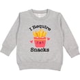 thumbnail image 2 of Inktastic Funny I Require Snacks French Fries Toddler Sweatshirt, 2 of 4
