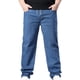 thumbnail image 1 of Pantalones de Cintura Elástica para Hombre Color Sólido Negocios Jeans de Denim Casual con Bolsillos, Pantalones de Ajuste Suelto Recto, Poliéster Spandex, 1 of 8