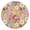 Pioneer Flower Floral-2, variant on Pioneer Flower Floral Print Pattern Round Fitted Tablecloth with Elastic Edge, Waterproof Dining Table Cover for Indoor Outdoor Camping and Daily Use