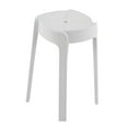 thumbnail image 6 of 5 PCS Modern Stackable Plastic Stools for Indoor Outdoor, 18" Seat Height Portable Backless Stacking Chairs for Schools Home Office White, 6 of 7