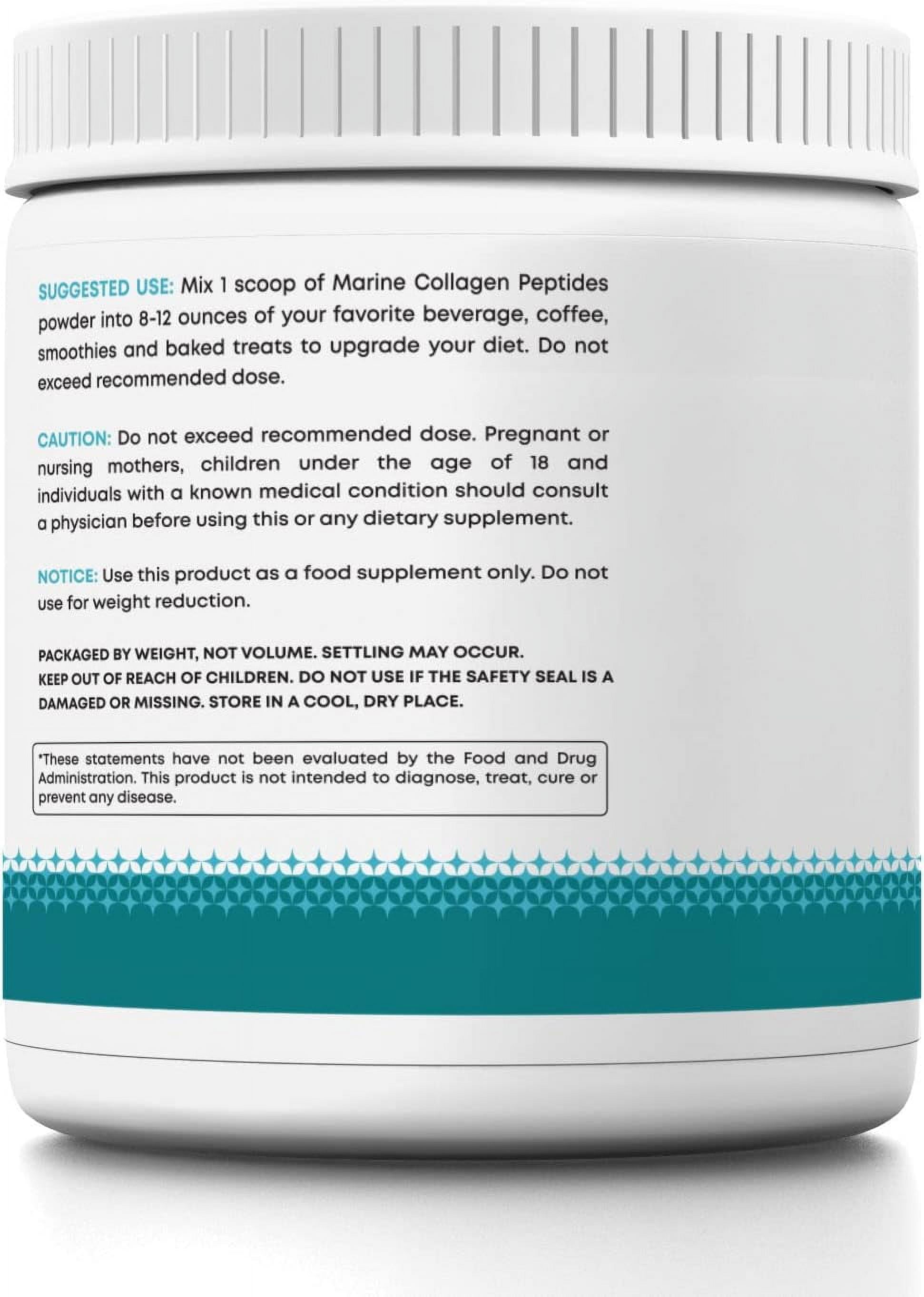 Ancient Bliss Wild-Caught Marine Fish Collagen Peptides Powder, Flavorless, Gluten-Free, 15.87 oz