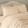 thumbnail image 3 of 4 Pc Cotton Sheet Set - Egyptian Cotton Sheet Set - Cotton Flat Sheet - Cotton Fitted Sheet - Cotton Pillowcase - Ultra Soft Luxurious Bedding Set -(Taupe/Full XL), 3 of 6