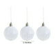 thumbnail image 3 of Adornos de bola colgantes para árbol de Navidad | Juego de bolas de espuma plástica de 8 cm | Rosa Blanco Plata | Estilos brillantes de lentejuelas brillantes | Caja de 4 | Decoración para fiestas, 3 of 6