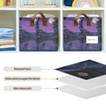 thumbnail image 4 of Yayeee Foldable Storage Basket for Shelves with Handles Set of 2 Waterproof Cloth Bins, Purple Street, 4 of 7